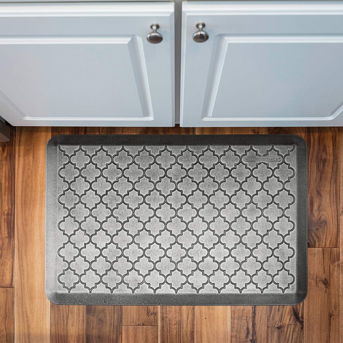 WellnessMats Trellis Collection Anti-Fatigue Floor Mat, Polyurethane – Ergonomic Support Pad for Home, Kitchen, Garage, Office Standing Desk – Water Resistant - Made in USA