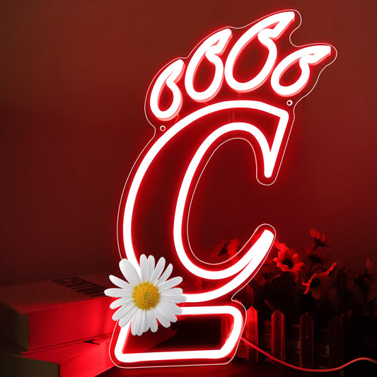 University Neon Sign For Wall Decor University Basketball Led Neon Light College Sports Signs For Man Cave Dorm Wall Decor Graduation Gifts For Students Teens Football Fans Size 16.5 * 11Inch(Fmxd113)