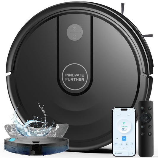 Robot Vacuum and Mop Combo, 3-in-1 Robot Vacuum Cleaner with 5000Pa, Smart Navigation Robotic Vacuums with Multi-Surface Cleaning, 2.87" Super Slim, Wi-Fi/App/Alexa, for Pet Hair Hard Floors Carpet