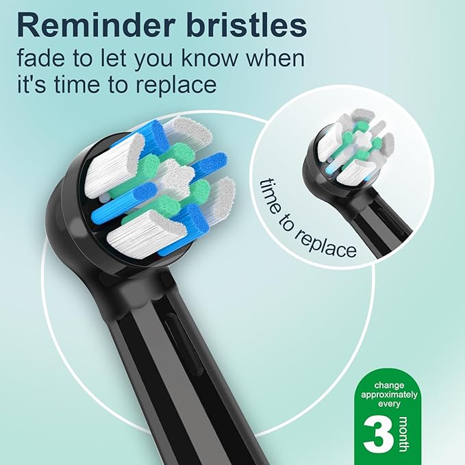 10PACK Replacement Toothbrush Heads Compatible with Oral B iO Series 2/3/4/5/6/7/8/9/10 Electric Toothbrush,Round Brush Heads for Gentle Gum Care & Deep Cleaning,White/Black