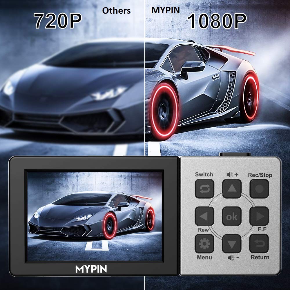 1080P@60Fps Capture Card With 3.5 Inch Lcd And Remote Control, Hdmi Video Recorder For Ps4, Xbox One,Livetv,Dvr, Support Playbac