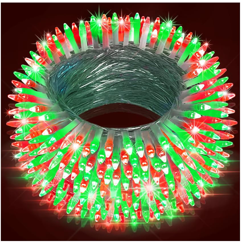 750Led Christmas Lights Outdoor Use  240Ft 12 Modes Red And Green Led String Lights With Timer Dimmable  Waterproof Christmas Tree Lights For Xmas Patio Yard Fence Balcony Garden Party Decor