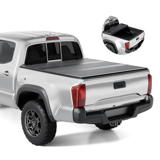 Tono King FRP Hard Tri-fold Tonneau Cover Fold Truck Bed Covers Compatible with 2016-2026 Toyota Tacoma 5ft Bed (60")