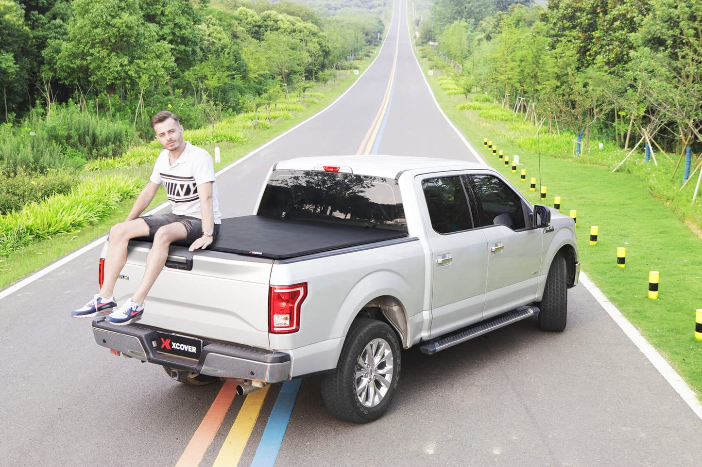 XCOVER Soft Roll Up Bed Cover, Tonneau Cover Compatible with 2015-2022 Colorado/Canyon 5' Bed