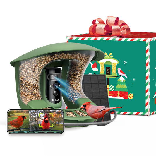 Birdfy 2 Smart Bird Feeder with Camera, AI Identifies 6000+ Bird Species, Dual-Lens 2K+1080P Camera for Live Streaming & Close-Up Photos, Solar-Powered Backyard Birdwatching Gift for Christmas