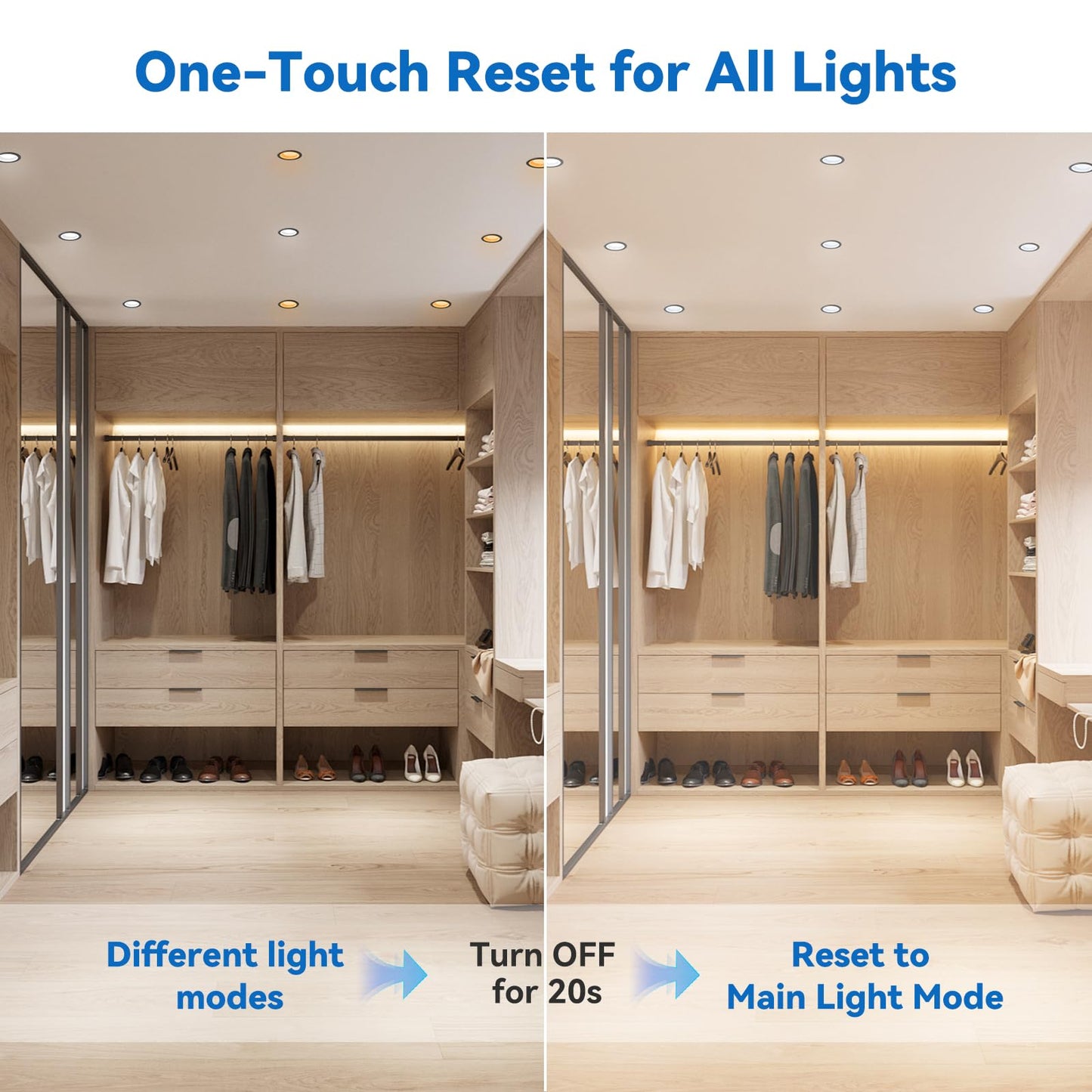 Cycevsun Black 3 Inch Led Recessed Lights Switchable Night Light & Main Light  5 Color Temperatures 2700K-5000K  Dimmable Canless Wafer Light Downlight For Cozy Home Lighting  6W/2W  Etl  24 Pack