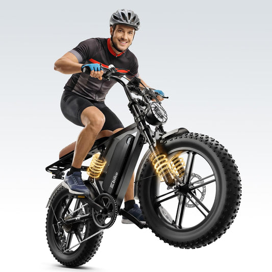 TST Electric Bike for Adults, 1500W Peak Motor, 20" Fat Tire All-Terrain E Bike, 15Ah Single/Dual Removable Battery, Up to 32MPH, 60/100 Miles Long Ranges