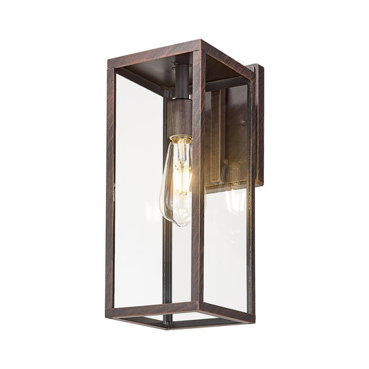 Bestshared Outdoor Wall Sconce Lights Exterior Wall Lighting Fixtures With Clear Glass  Anti-Rust Vintage Outside Lantern Lamp For House Front Porch Doorway Patio (Rust  15-1 Pack)