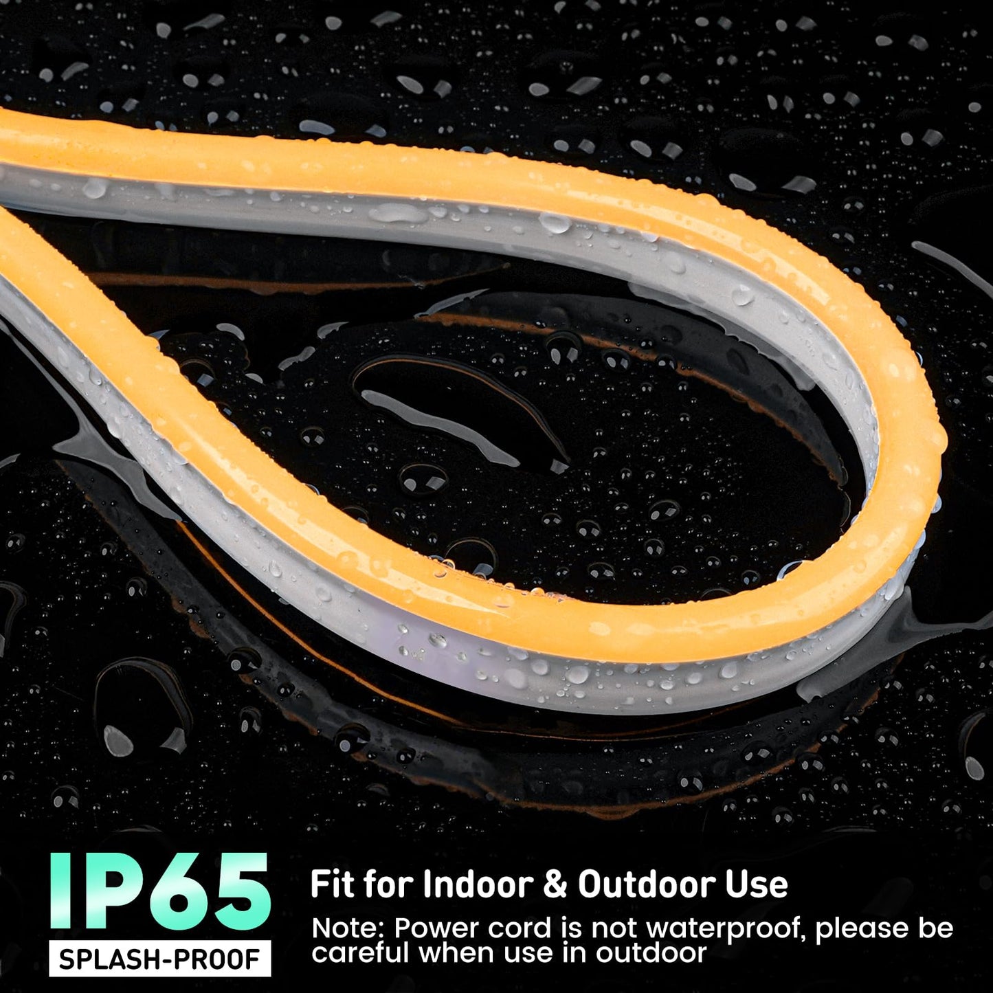 Gzbtech Flexible Led Neon Rope Lights 50Ft Ac 110-120V Waterproof Strip Light  120 Leds/M Cuttable Connectable Neon Lighting For Indoor Outdoor Home Decor/Commercial Building Use-Amber 15M