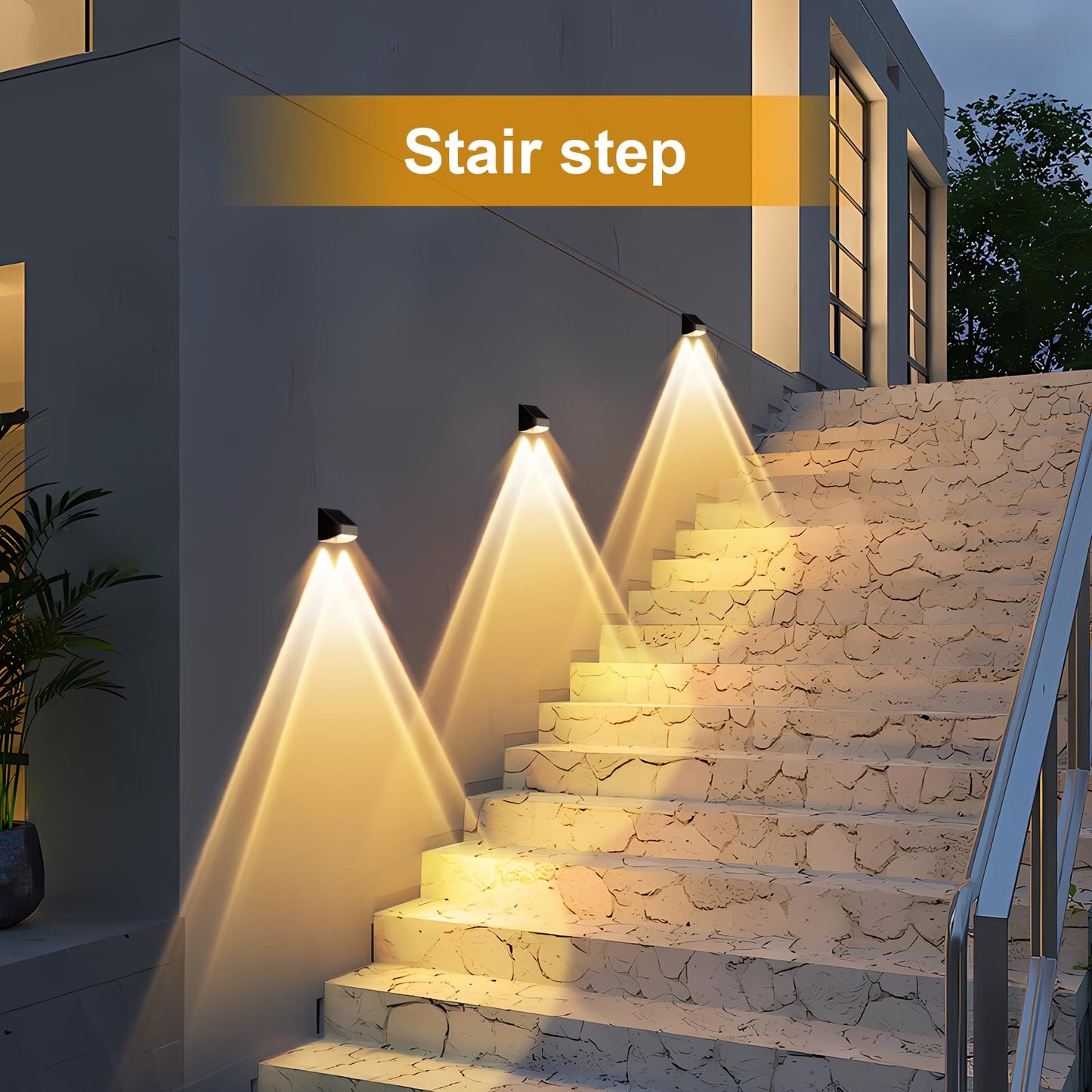 Super Long Lasting Solar Fence Lights Outdoor Deck Lights Waterproof Perfect For Winter And Rainy Days Dusk To Dawn High Brightness Solar Lighting For Wall Stair Yard Patio Backyard(18 Pack Brown)
