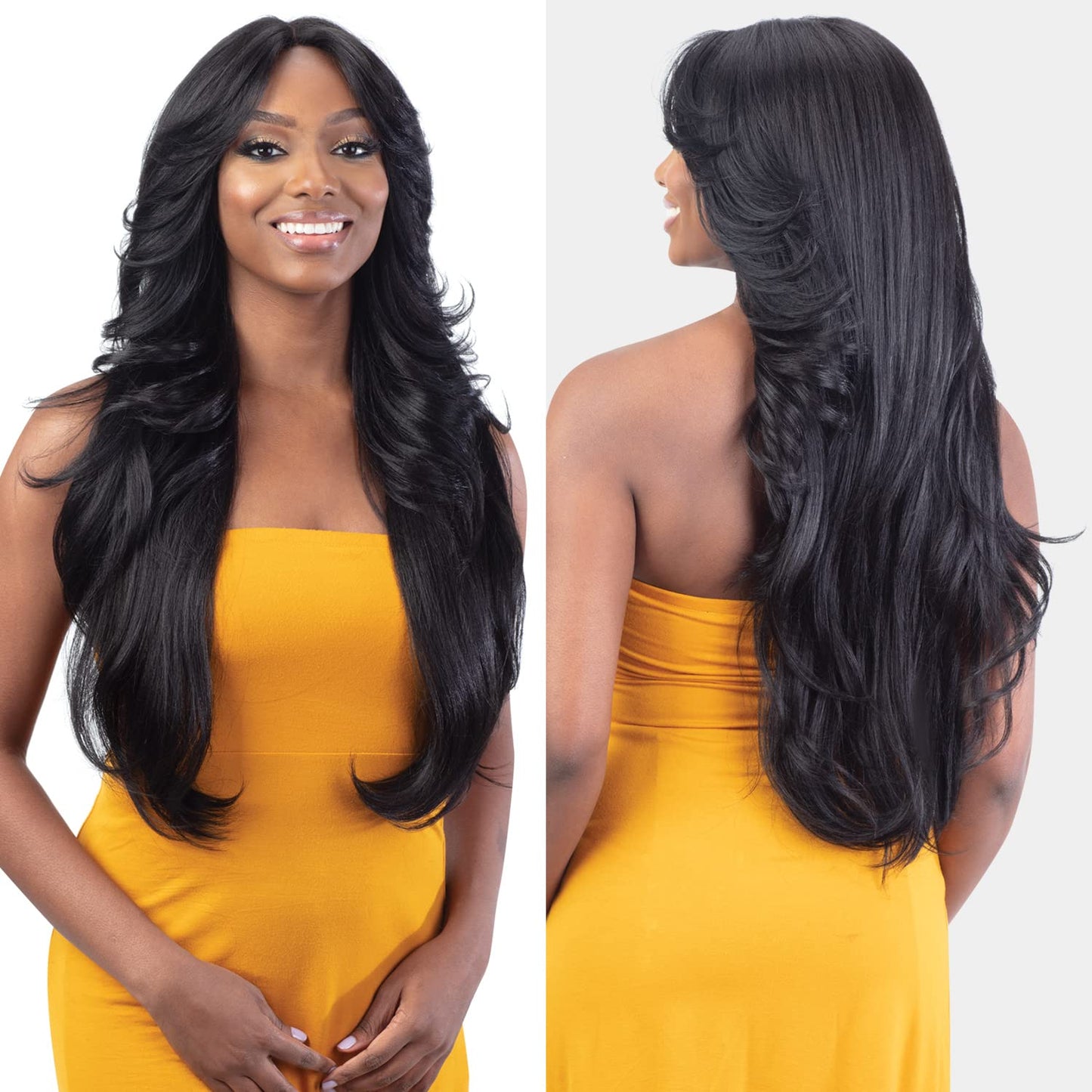 FreeTress Equal HD Lace Front Wig Curtain Bang Bombshell (PENNY)