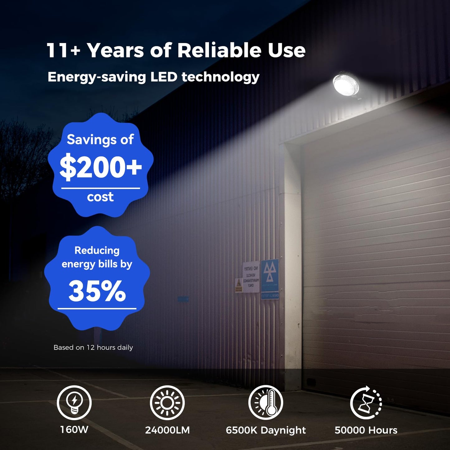 Aikvsxer Led Barn Lights 160W 24000Lm Yard Area Light Dusk To Dawn Outdoor Lighting 6500K Security Flood Light Ip66 Waterproof For Garden Garages Street Warehouse Farmhouse 4 Pack