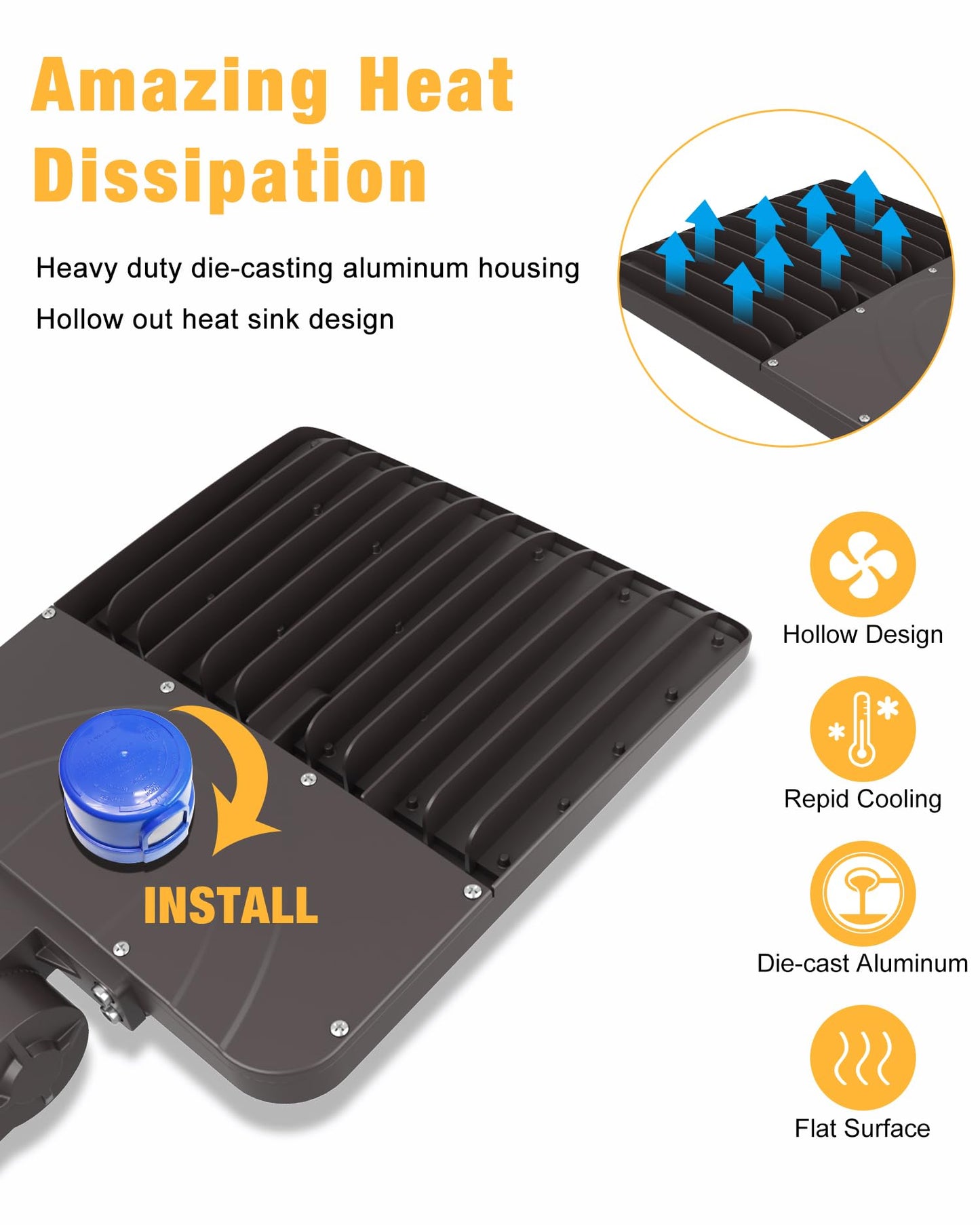 Jc-Lgl 400W Led Parking Lot Lights Led Shoebox Light 56000Lm 5000K Daylight  Ip65 Ul & Etl Certified 0-10V Dimmable  Commercial Outdoor Area Lighting For Parking Lots  Sports Stadiums  And Streets