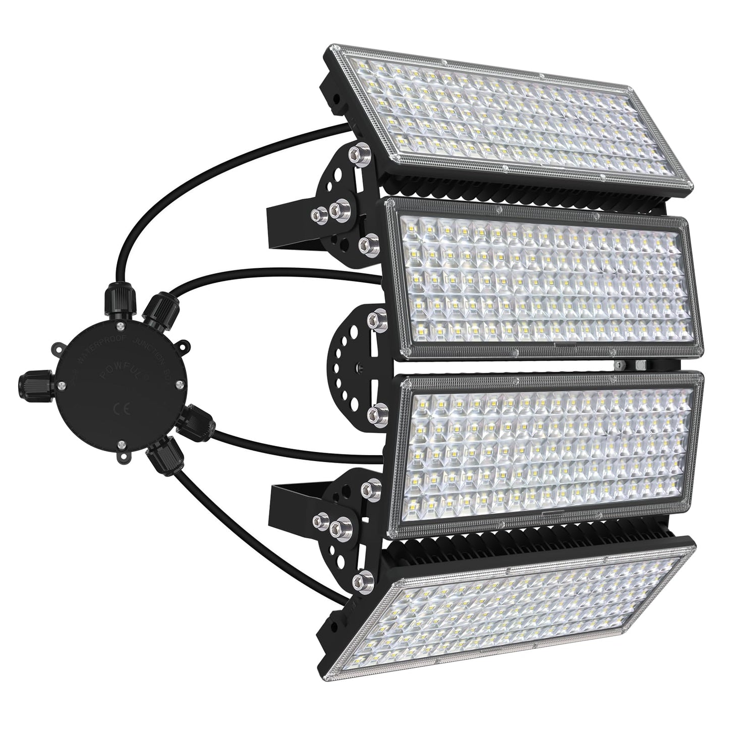Kekeou 400W Stadium Lights Outdoor Led  56000Lm Flood Lights Outdoor  6500K Arena Light  Wider Lighting Angle Court Field Light Ip67 Waterproof For Parking Lot  Sports Court - Black
