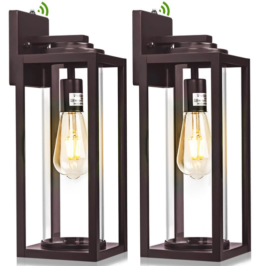 Filiyano 20Inch Dusk To Dawn Outdoor Wall Light Fixtures - 2 Packs Large Exterior Waterproof Outdoor Lighting  Modern Porch Sconces Wall Mounted Lighting  Industrial Outside Lantern For Front Door