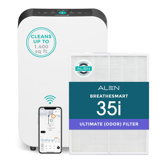 Alen BreatheSmart 35i Air Purifier with Medical-grade HEPA Filter with Odor Neutralizer - Ideal for Odor Control and Air Quality Support in 500-1,000 Sq. Ft.