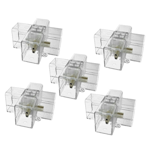 Cezelux 5 Pack Hexagon Garage Light Connectors 90 X Connector 2 Pin 4 Way Led Garage Light Celling Accessories Replacement/Spare For Honeycomb Lighting Systems (5 Pack X Connector)