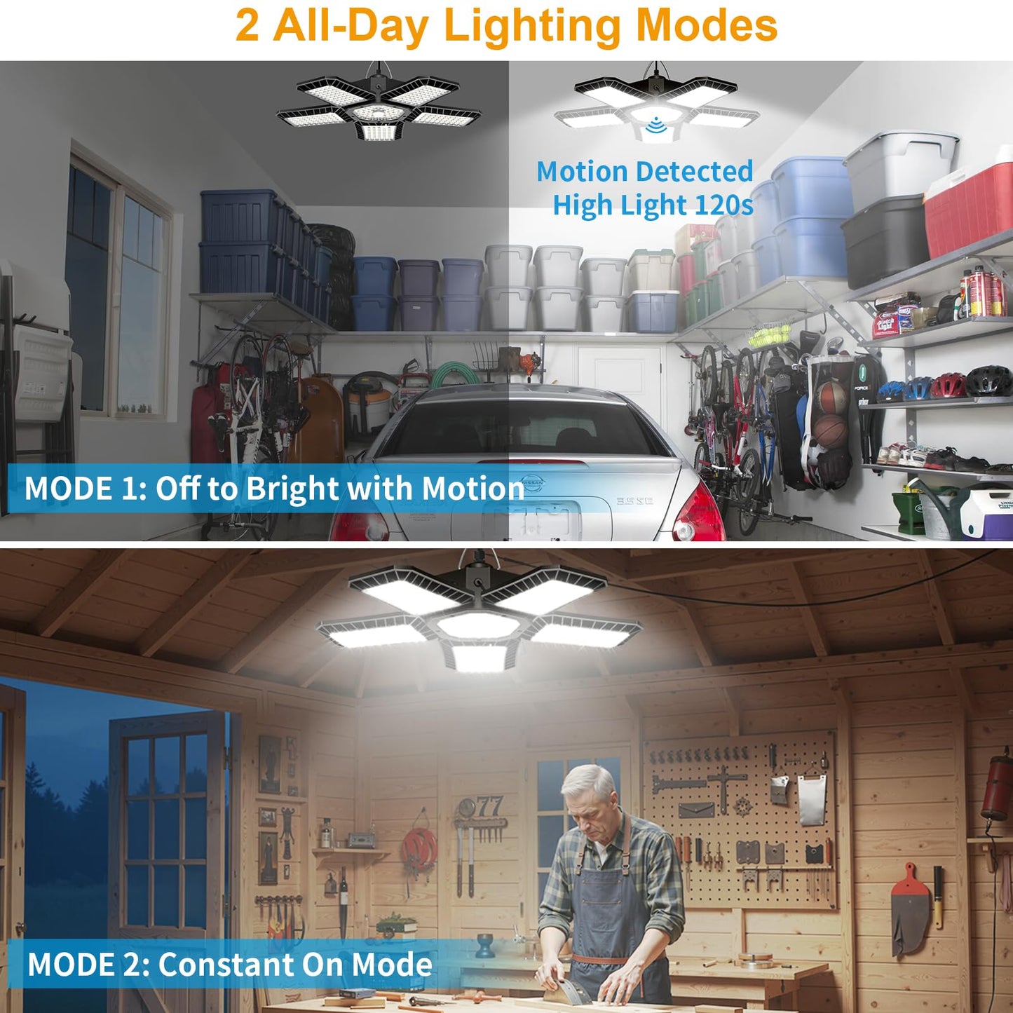 Solar Shed Light Indoor Outdoor  Upgrade Large 267Led Solar Powered Motion Sensor Pendant Light Works Day & Night  Solar Indoor Light With 2 Lighting Modes + Timer & Remote For Shed Gazebo Garage Barn