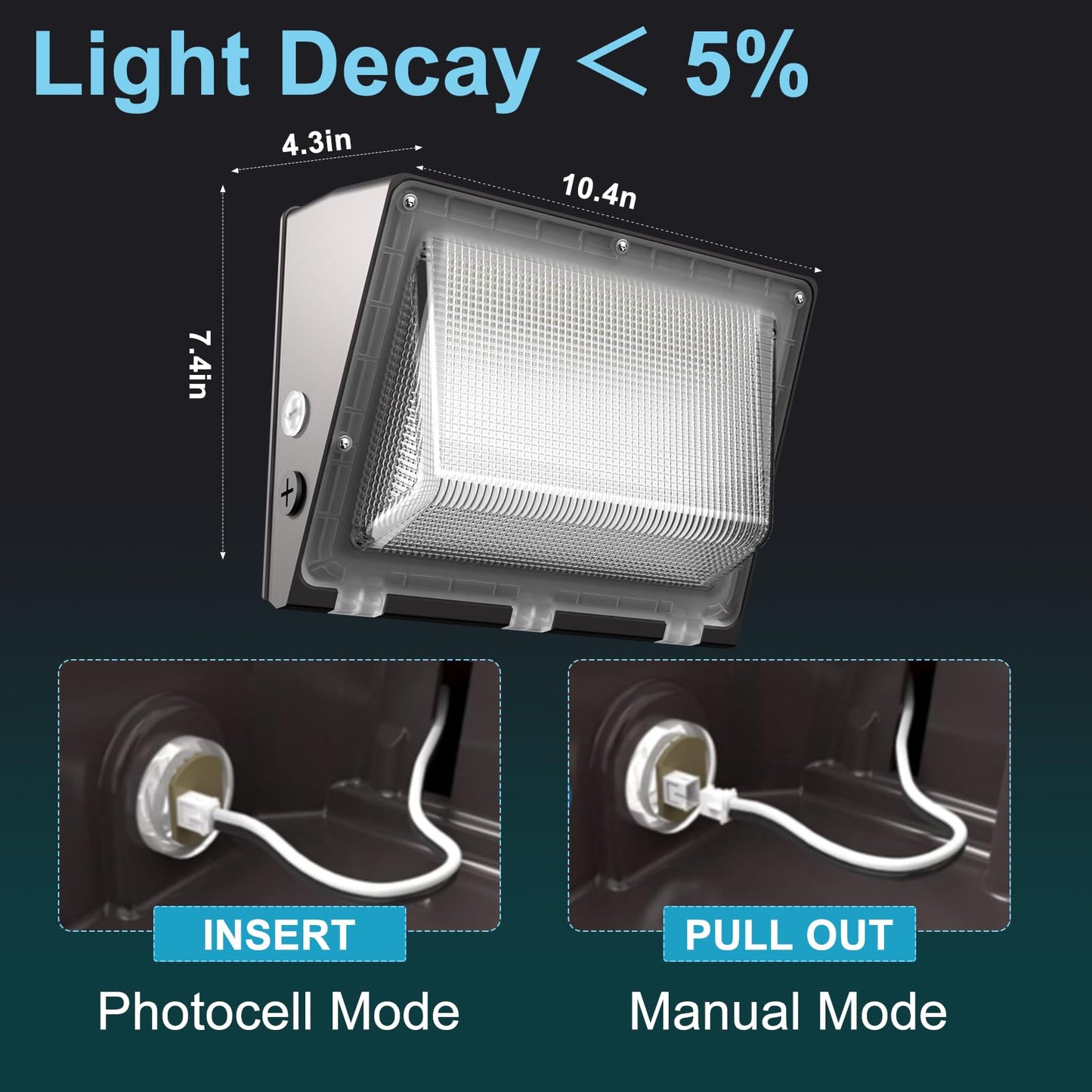 Lightdot 6Pack 120W Led Wall Pack Lights  100-277V Dusk To Dawn Photocell  18000Lm(150Lm/W) 5000K Ip65 Wall Mount Outdoor Exterior Lighting  Energy Saving  Etl | 5-Year Warranty(Height:8-18Ft)