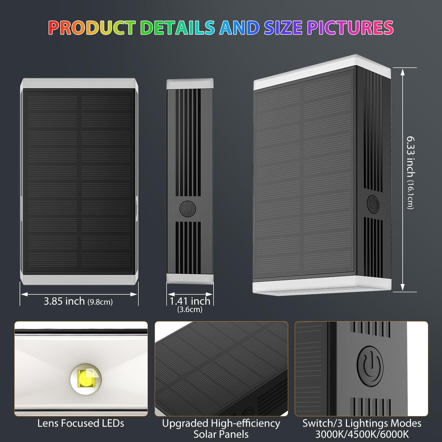 Ugdluck Solar Lights Outdoor 8 Lighting Modes Dusk To Dawn Lighting Wall Sconce Ip67 Waterproof Up And Down Solar Wall Light Front Door Light For House  Garage  Porch  Doorway Fence (8 Pack)