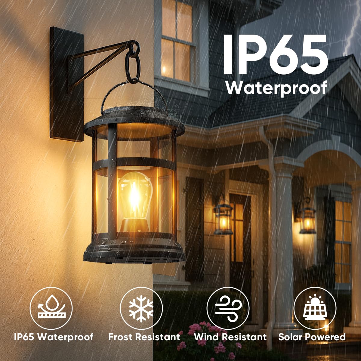 Nfever Solar Lanterns Outdoor Waterproof: 6 Pack Hanging Solar Lights For Outside Patio Porch Garden Tabletop Decor - Bright Led Warm White Solar Powered Lighting - 2025 Gardening Lovers Mom Gifts