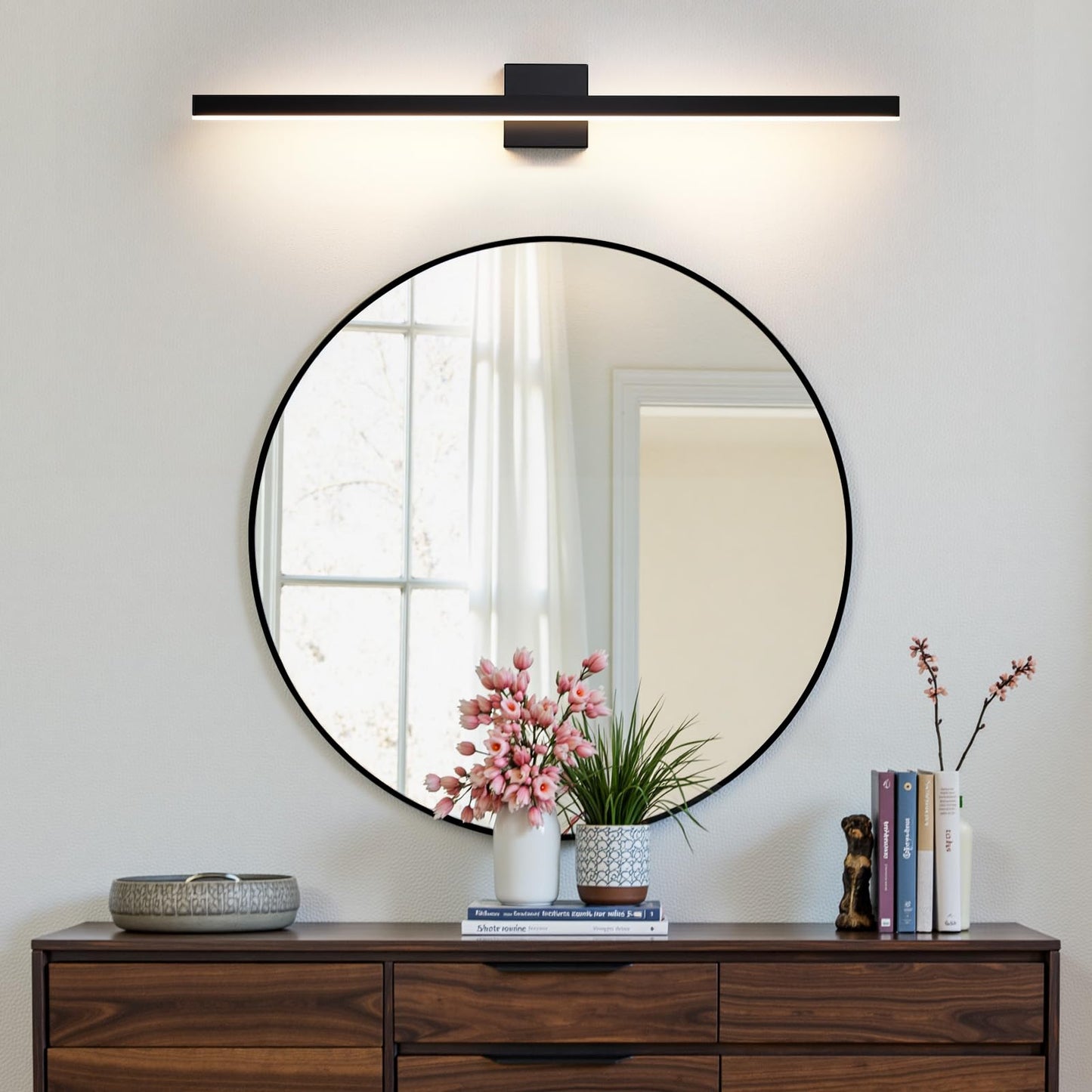 Kaisite Black Vanity Light For Bathroom Above Mirror 39 Inch Led 5Cct Bathroom Lighting Fixtures Dimmable Modern Bath Wall Light Fixture Over Mirror