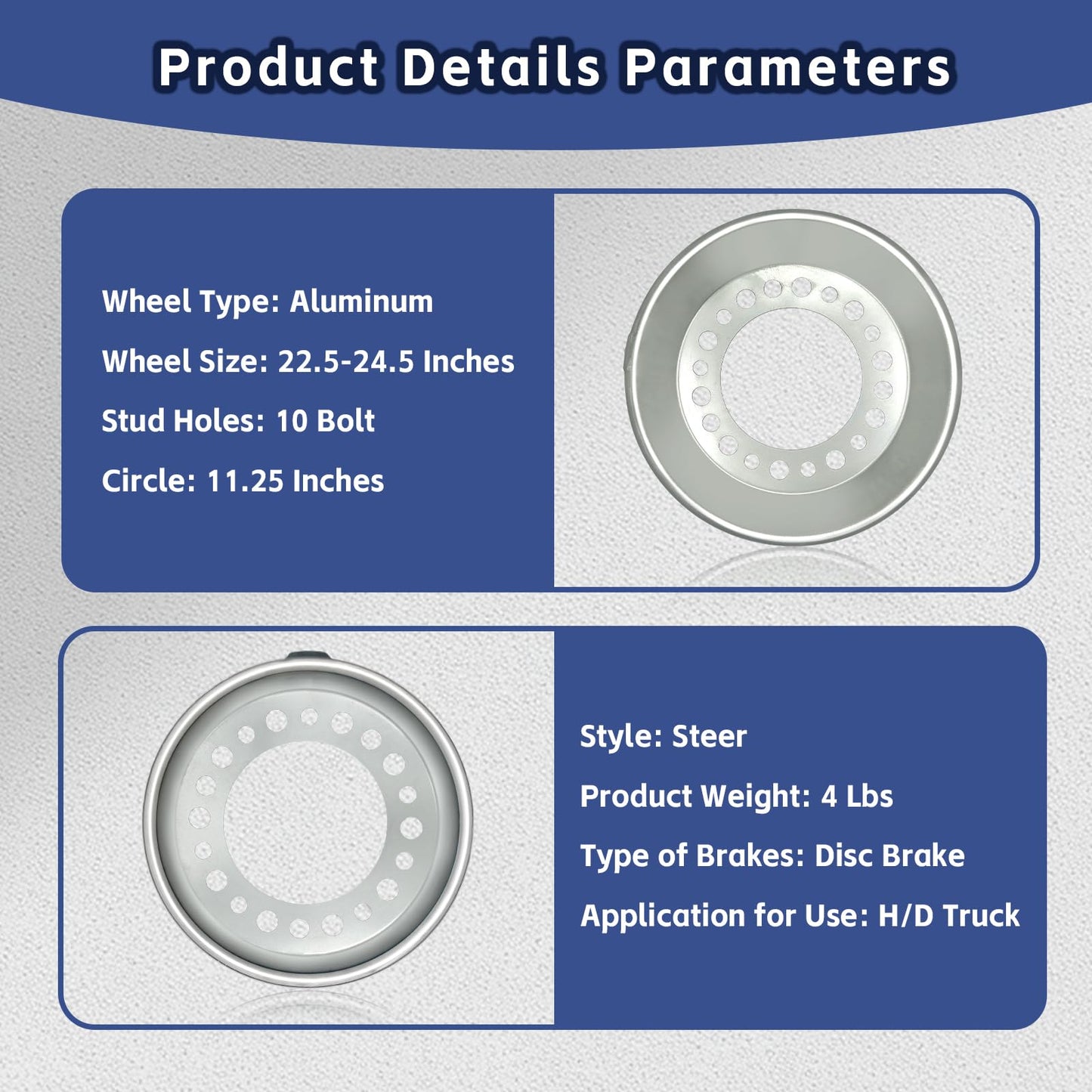 CHAOHAI 2Pcs 800-822 Wheel Balancers Fit for 22.5-24.5" Wheel, Replacement for Centramatic 800-822 Balancers, Auto Steer Wheel Automatic Balancers for Heavy Duty Trucks Replace # 800822