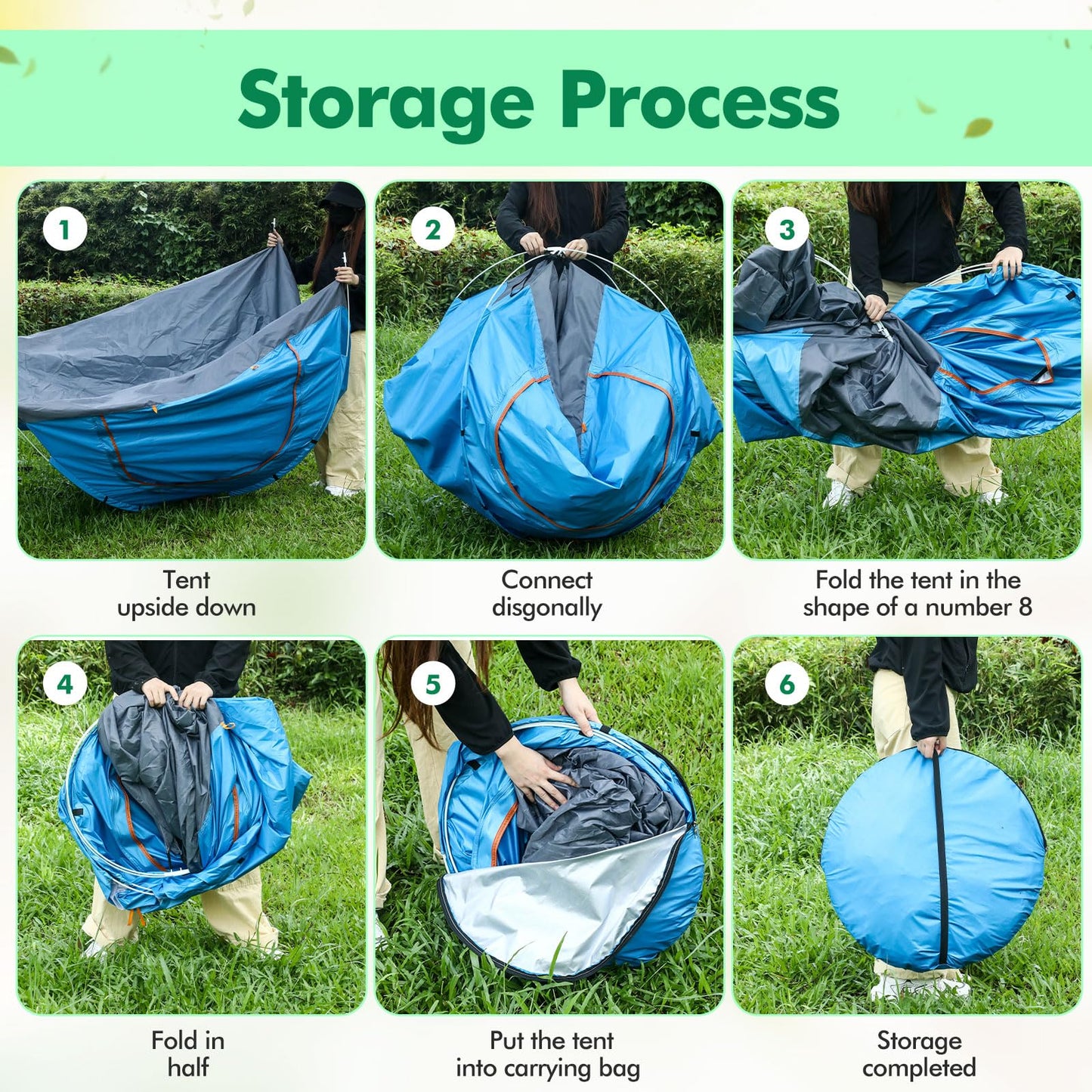 Woanger 16 Pack 10/16 Pack Bulk 2 Person Camping Tents for Homeless Lightweight Tent with Rain Fly and Carrying Bag Waterproof Windproof Setup Pop Up for Camping Backpacking Donation (Blue Green)