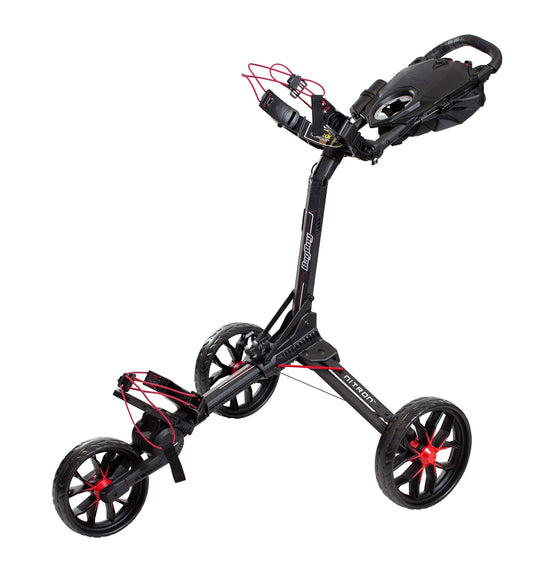 Bag Boy Nitron Golf Push Cart, Black/Red
