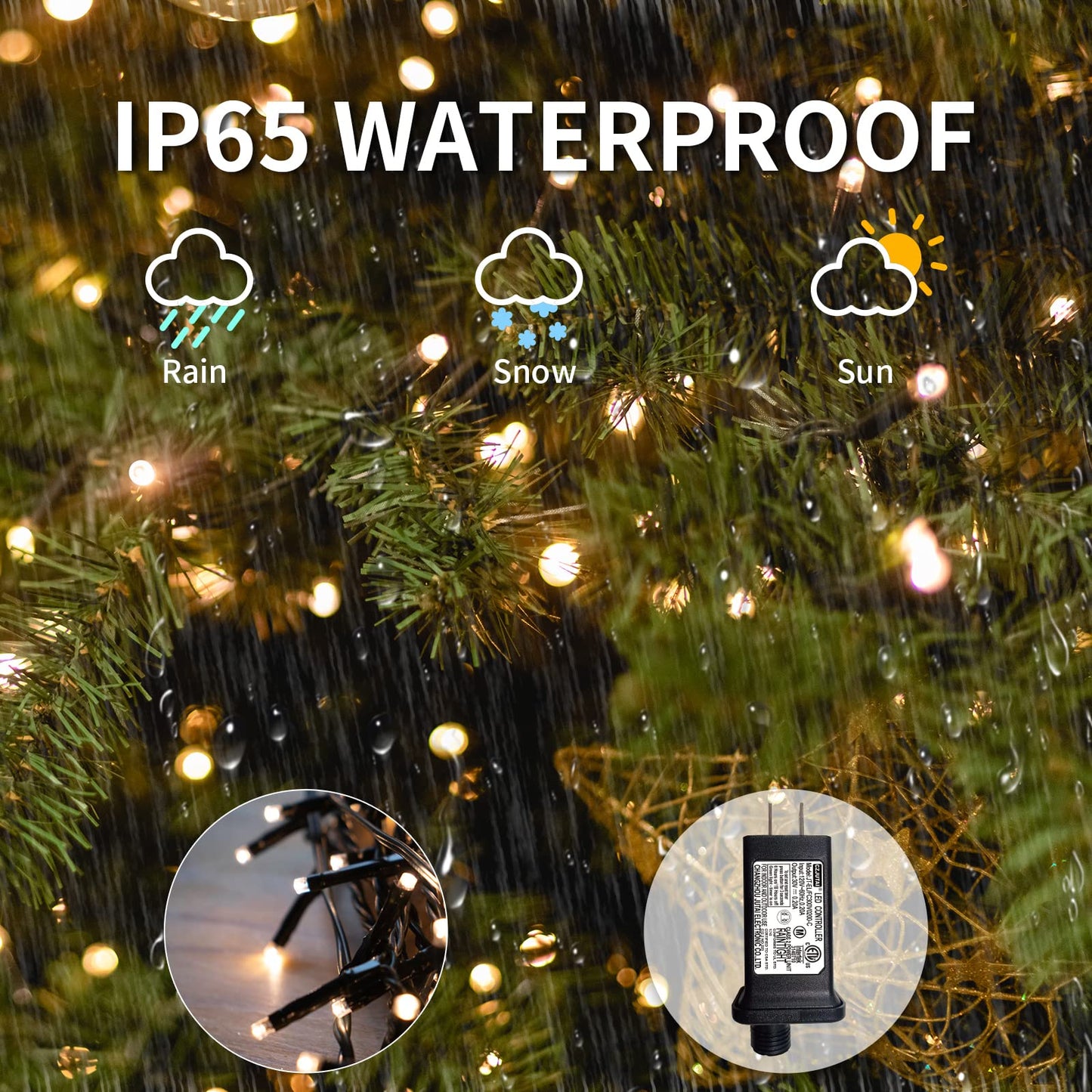 Lurious Smart Multicolor Changing Christmas Lights  262Ft 800 Rgb Leds Wifi App Control Fairy Light Rgb Dimmable Christmas Tree Lights Compatible With Alexa Ip65 Waterproof(2.4Ghz)