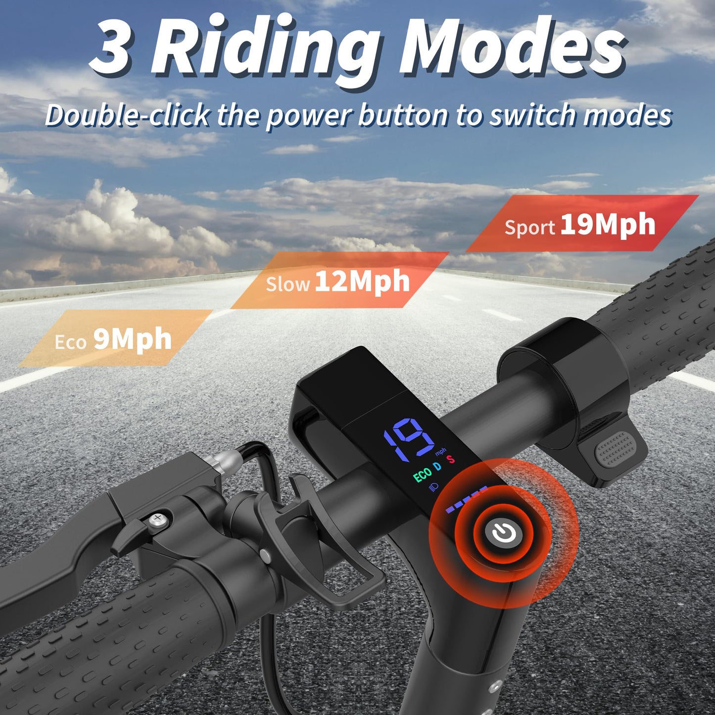 Folding Electric Scooter for Adults with Seat- 19MPH & 21-Mile Range, 350W Motor, 8.5" Solid Tires with App Control & Dual Brake System - UL2272 Certified Commuter E-Scooter
