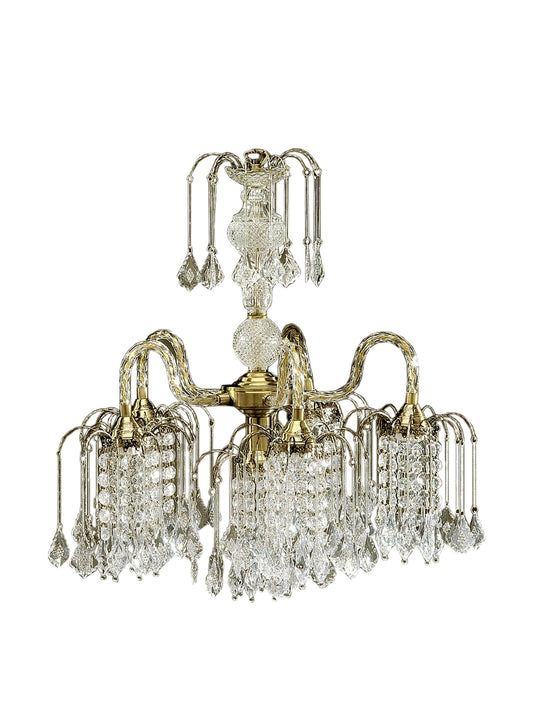 ORE International Chandelier 1966AB, Antique Brass, Brass Material, Antique Size