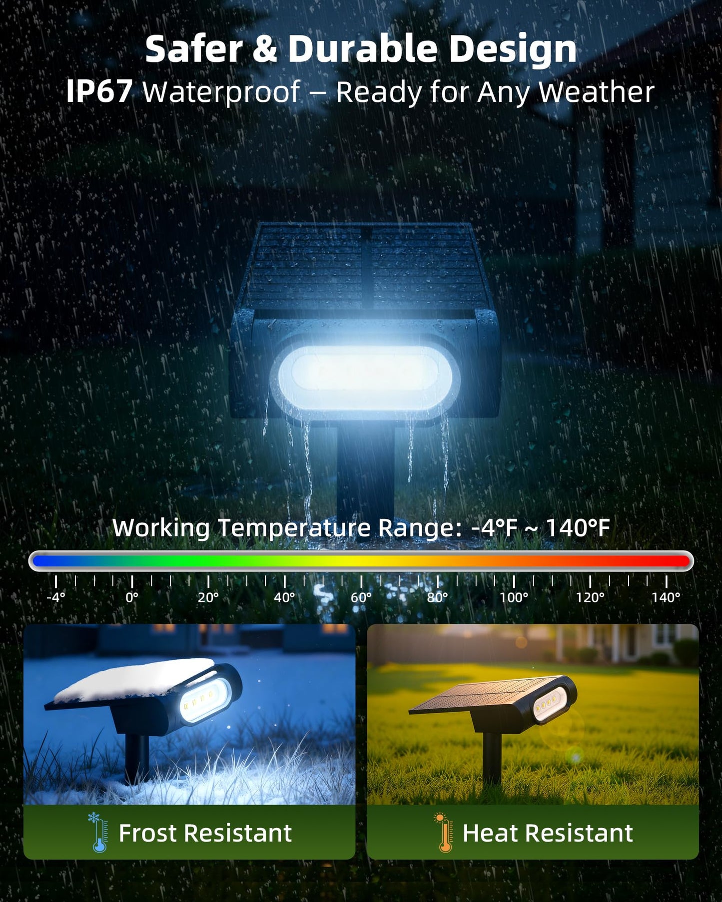 Ezvalo Solar Spot Lights Outdoor Waterproof Ip67  3 Lighting Modes Landscape Spotlights  Efficient King-Size Leds  Solar Powered For Garden Yard Pathway (4Pack-Cool White)