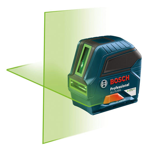 Bosch 75' Green-Beam Self-Leveling Cross-Line Laser GLL75-40G (Renewed)
