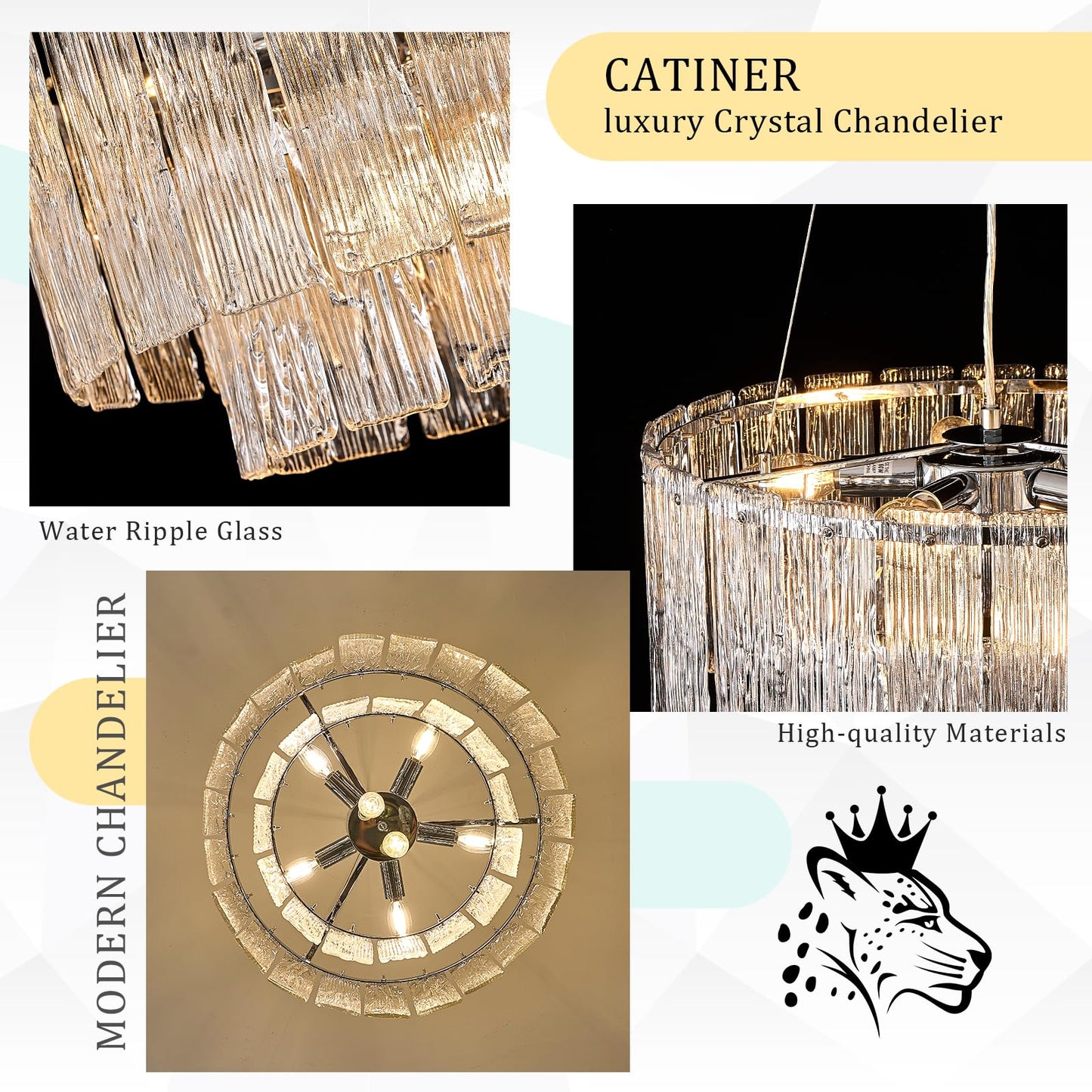 Modern Chrome Chandeliers  20  7-Light Crystal Glass Ceiling Pendant Light Fixtures stylish Round Chandelier 2 Tiers Hanging Lighting For Dining Room Foyer Living Room Bedroom