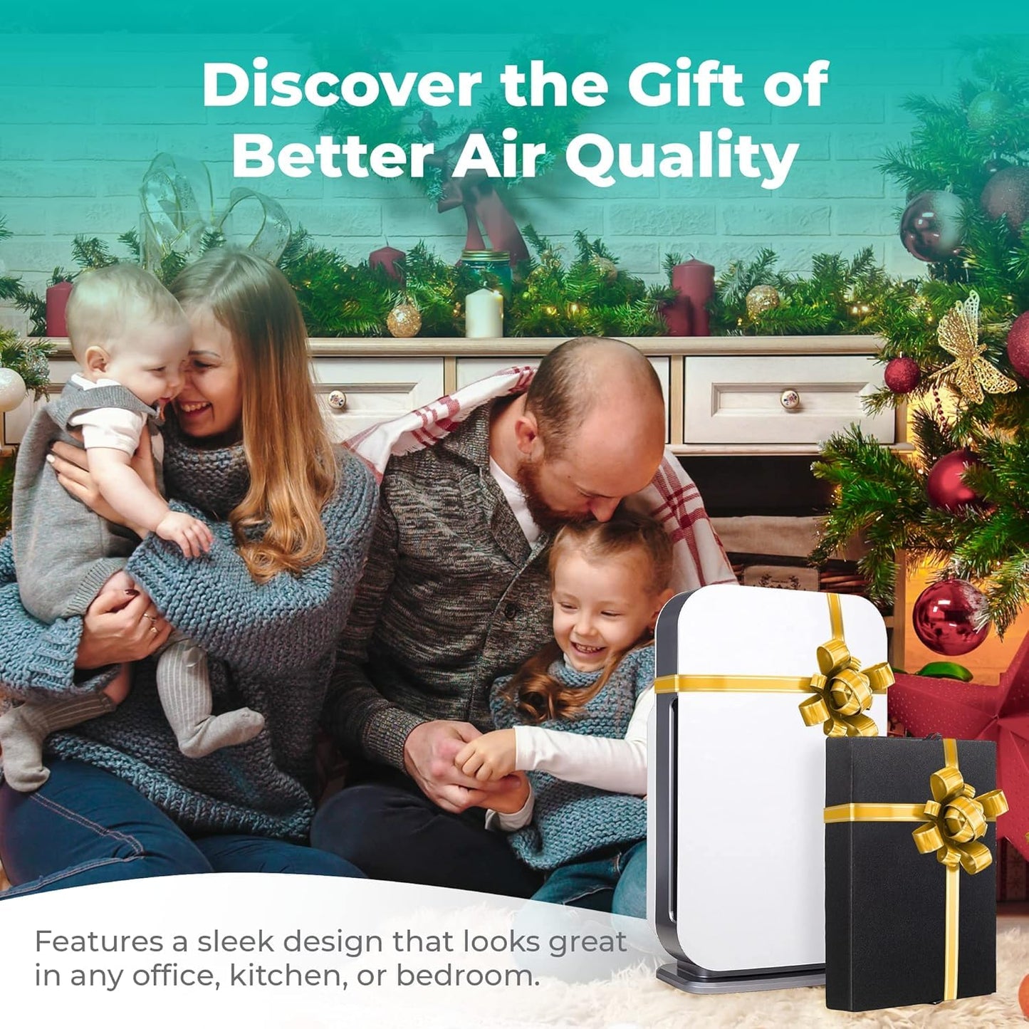 Alen Air Purifier BreatheSmart Flex HEPA with Pure Filter, Exchange Rate of 700 Sq. Ft in 30 Minutes, 1400 Sq. Ft in 1 hour, Perfect for Bedrooms & Home Offices - White