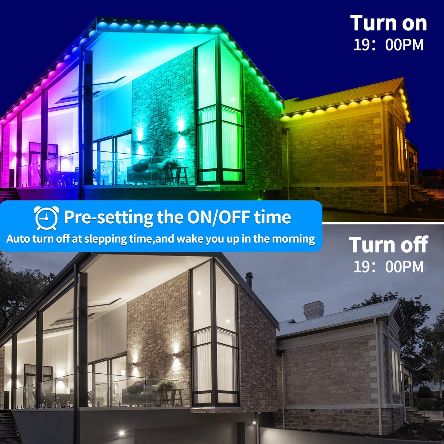 Yocrostar Permanent Outdoor Lights 200Ft Smart Outside Rgb Led Christmas Light  App Control Remote Ip67 Waterproof Eternity Eaves Lighting For Halloween House Patio Decor  Garden Decor  Decorations