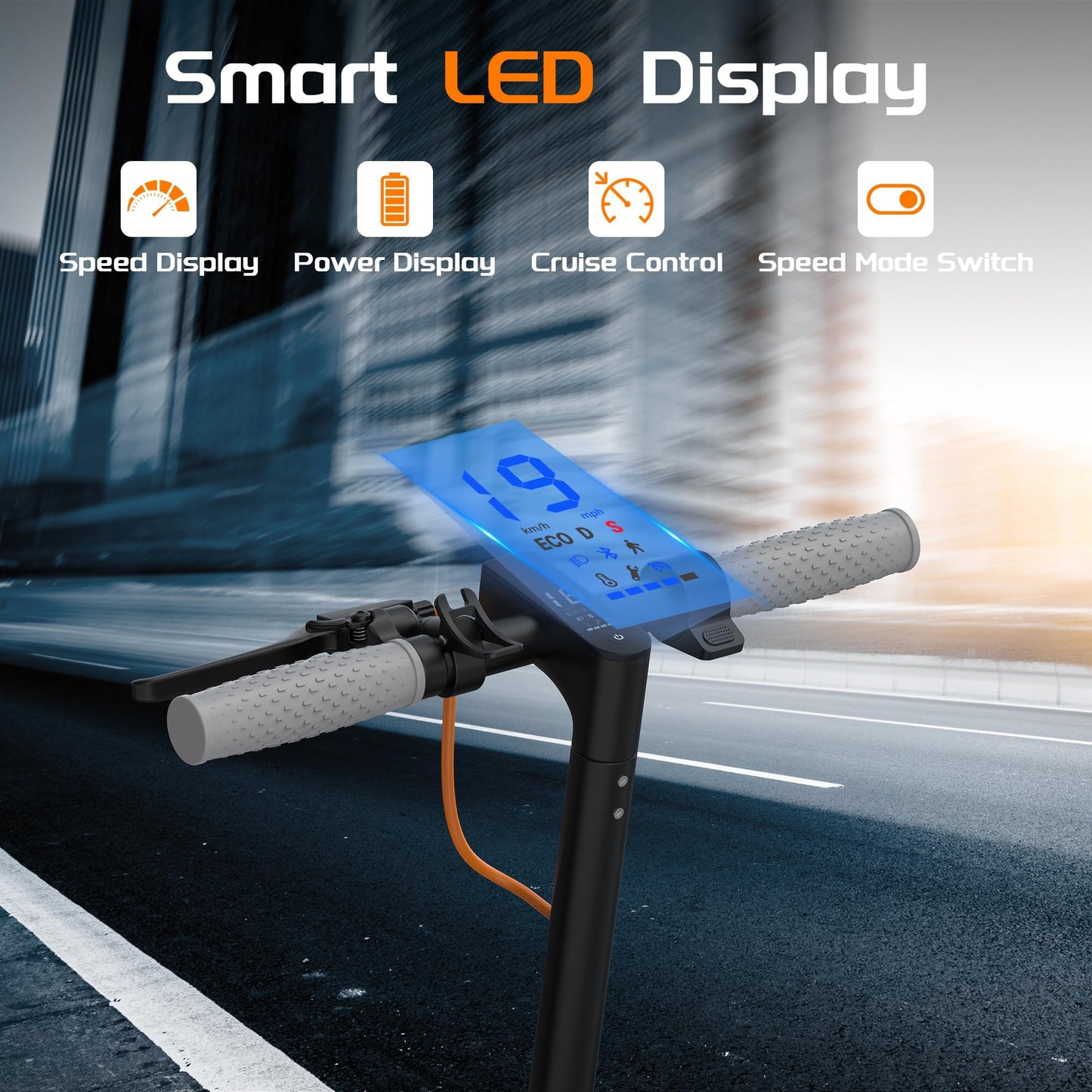NAVIC Electric Scooter, 8.5" Tires, 350W Motor, 19/Mph, Max 16Miles Ranges, Foldable E Scooter for Adults with App