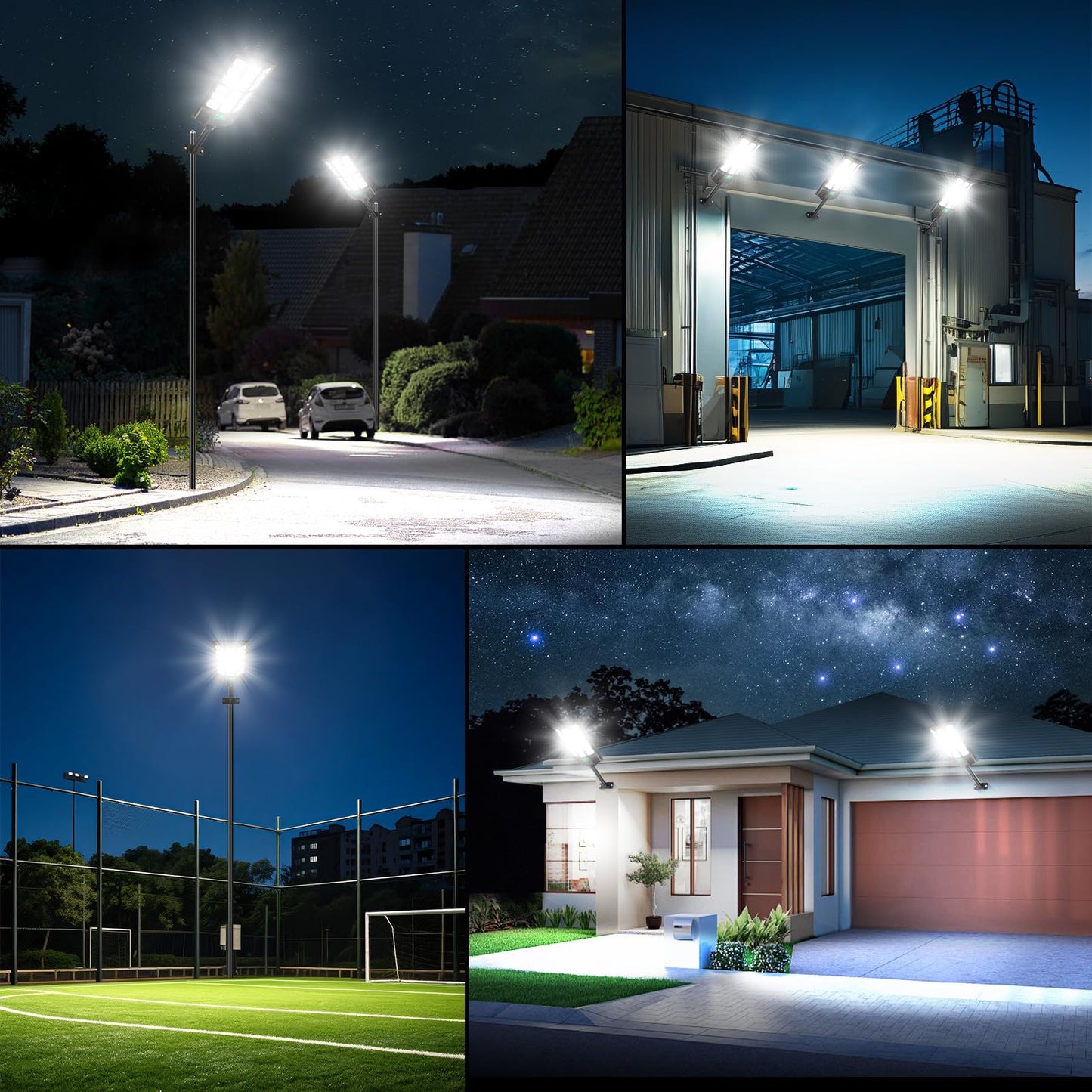 Solar Street Lights Outdoor Waterproof  36000Lm 6500K Dusk To Dawn Solar Flood Lights  Motion Sensor Solar-Powered Light With Remote Control  Commercial Area Lighting For Outside Parking Lot  2-Pack