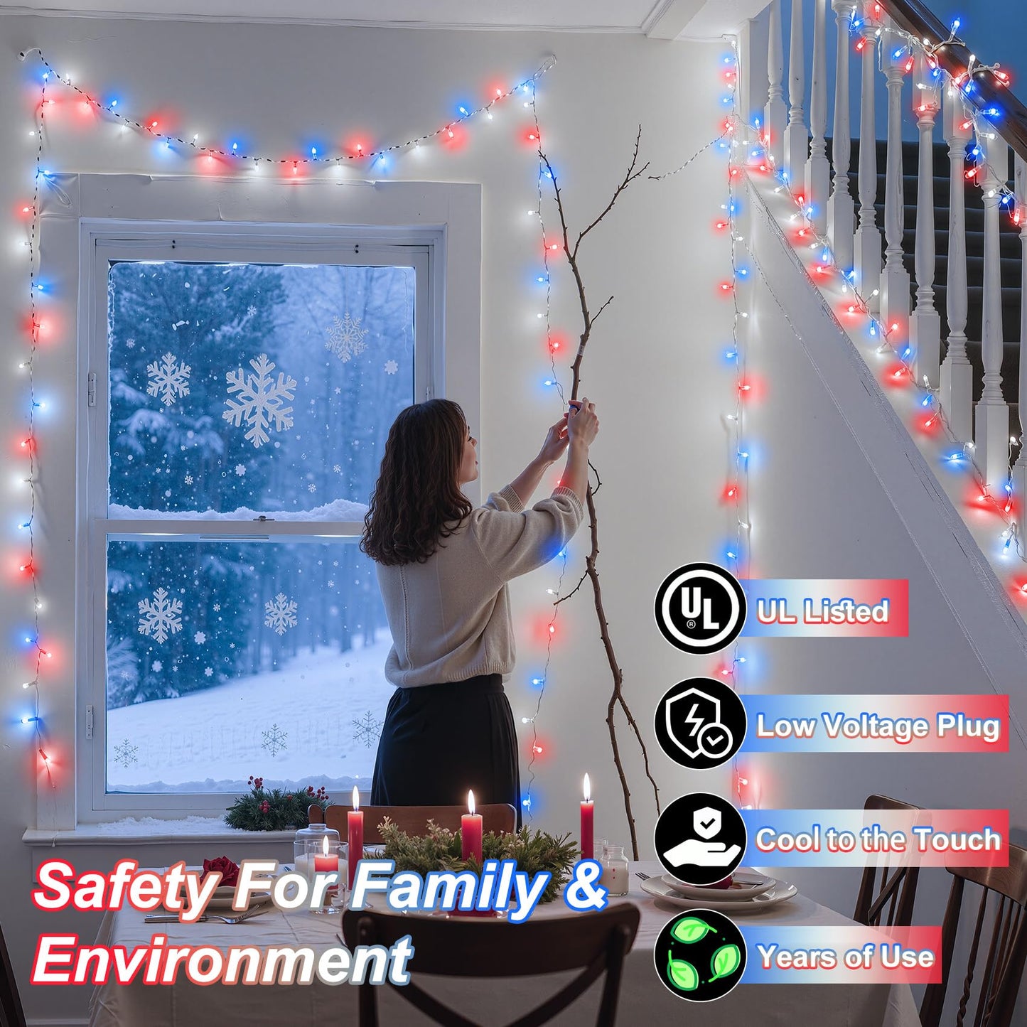 1500 Led 470Ft Christmas String Lights Outdoor  12 Pro Modes And Timer Memory & Brightness  Plug In Waterproof Dark Green Wire Twinkle Light For For Xmas Yard Tree Wedding Party Decor Red White Blue
