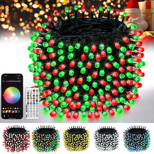 Smart Color Changing Christmas String Lights  107Ft 300Led App Control Rgb Led String Lights With Remote & Timer  Waterproof Twinkle Christmas Tree Lights Indoor Outdoor Holiday Xmas Tree Decorations
