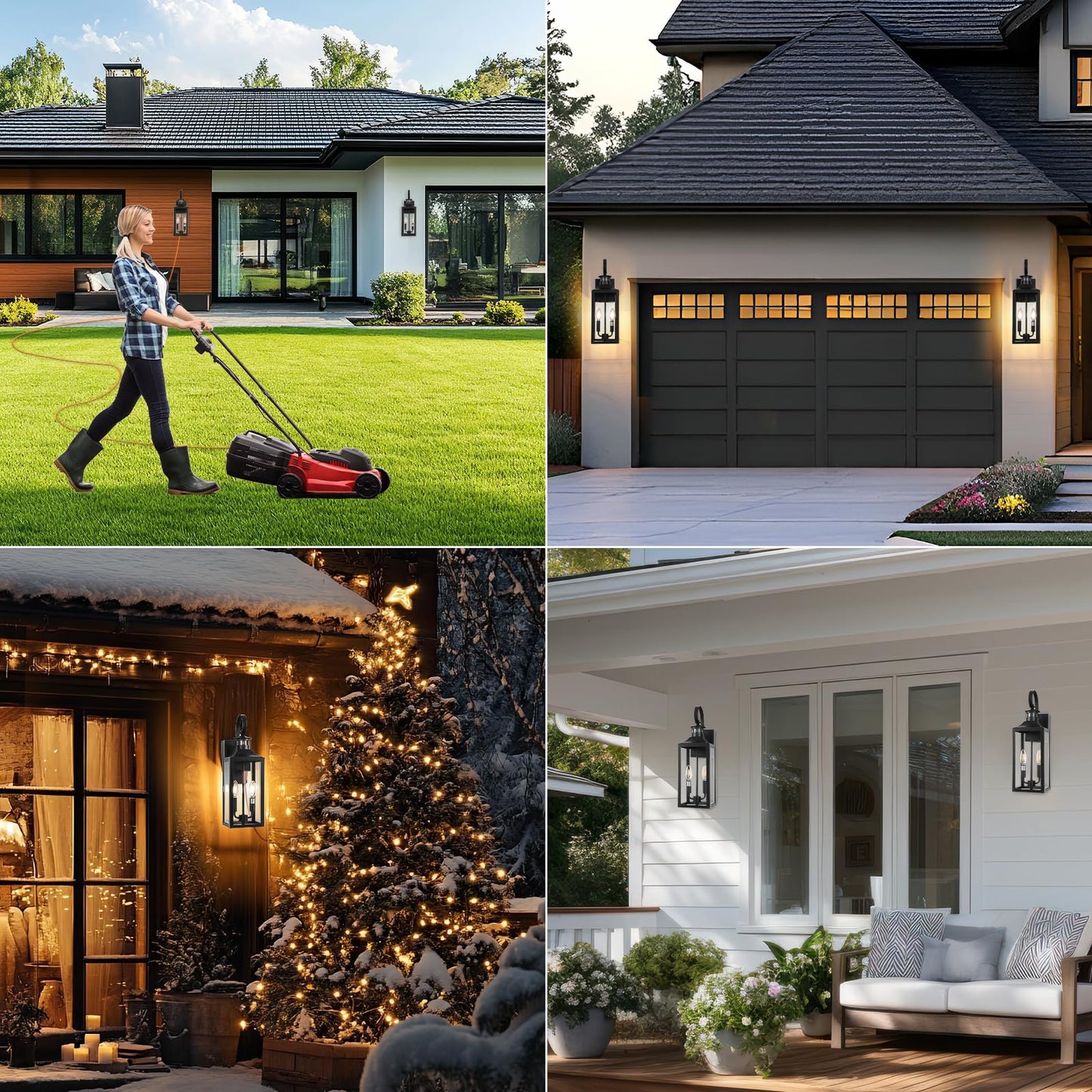 20 Black Motion Sensor Outdoor Lights With Gfci Outlet  Dusk To Dawn Exterior Lighting Fixtures  Porch Lights With Gfci Outlet Built-In  Waterproof Outdoor Wall Sconce For House Front Door Patio