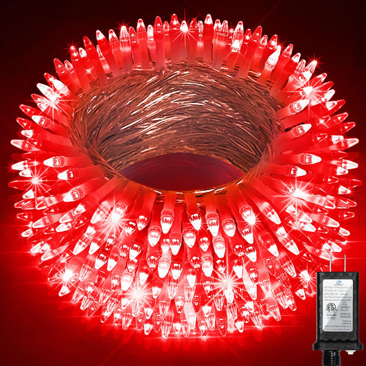 Xikengshq 750Led Christmas Lights Outdoor Use  240Ft 12 Modes Red Led String Lights With Timer Dimmable  Waterproof Christmas Tree Lights For Xmas Patio Yard Fence Balcony Garden Party Decor Red