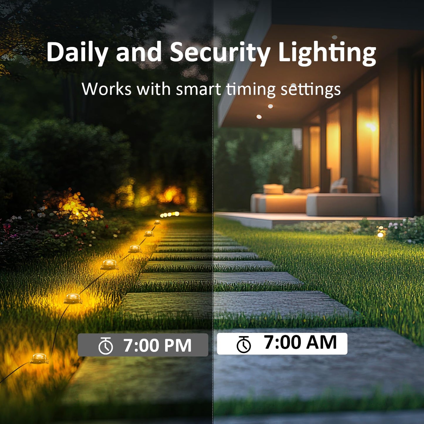 Ivrich Outdoor Ground Lights  50Ft Smart Rgb Outdoor Light With Color Changing  Remote & App Control  Ip68 Waterproof  Music Sync  Timer Function  Pathway Lights Patio Deco For Lawn Yard Garden