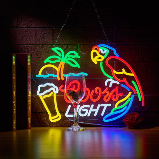 Bar Parrot Crs Light Neon Sign For malt-inspired Palm Tree Wall D?Cor Dimmable Switch Neon Led Light Up Signs With Usb Powered For Home Bedroom Man Cave Art Decor Gift
