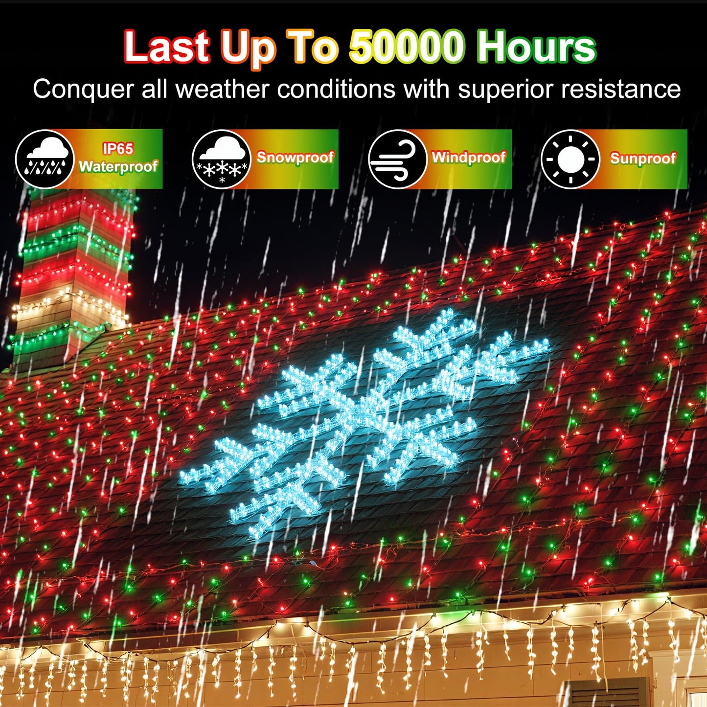 750 Led 240Ft Christmas String Lights Outdoor  12 Pro Modes And Timer Memory & Brightness  Plug In Waterproof Dark Green Wire Twinkle Light For For Xmas Yard Tree Wedding Party Decor (Red & Green)