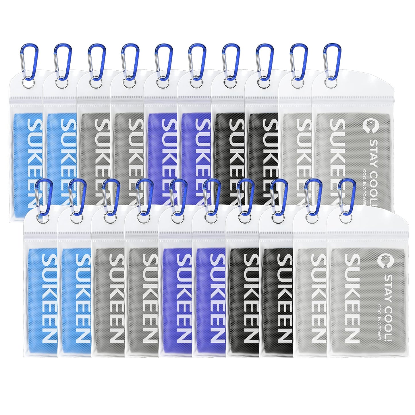 Sukeen Cooling Towel (40"x12") Bulk Ice Towel,Soft Breathable Chilly Towel,Microfiber Towel for Yoga,Sport,Running,Gym,Workout,Camping,Fitness,Workout & More Activities