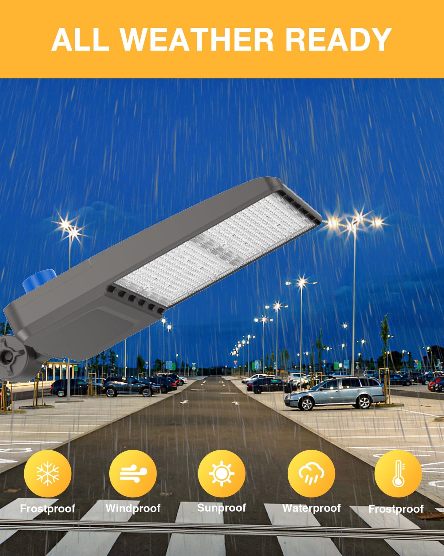 Jc-Lgl 400W Led Parking Lot Lights Led Shoebox Light 56000Lm 5000K Daylight  Ip65 Ul & Etl Certified 0-10V Dimmable  Commercial Outdoor Area Lighting For Parking Lots  Sports Stadiums  And Streets