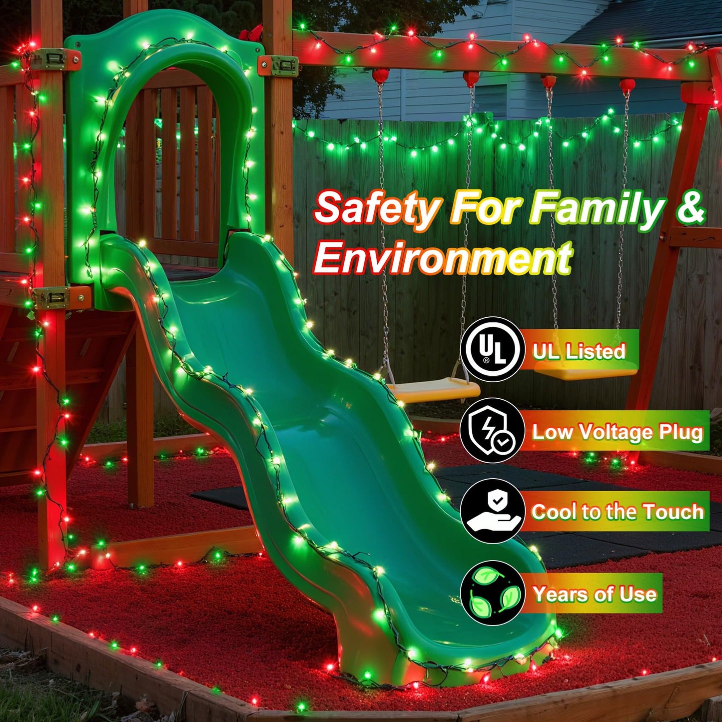 1500 Led 470Ft Christmas String Lights Outdoor  12 Pro Modes And Timer Memory & Brightness  Plug In Waterproof Clear Wire Twinkle Light For For Xmas Yard Tree Wedding Party Decor (Red & Green)