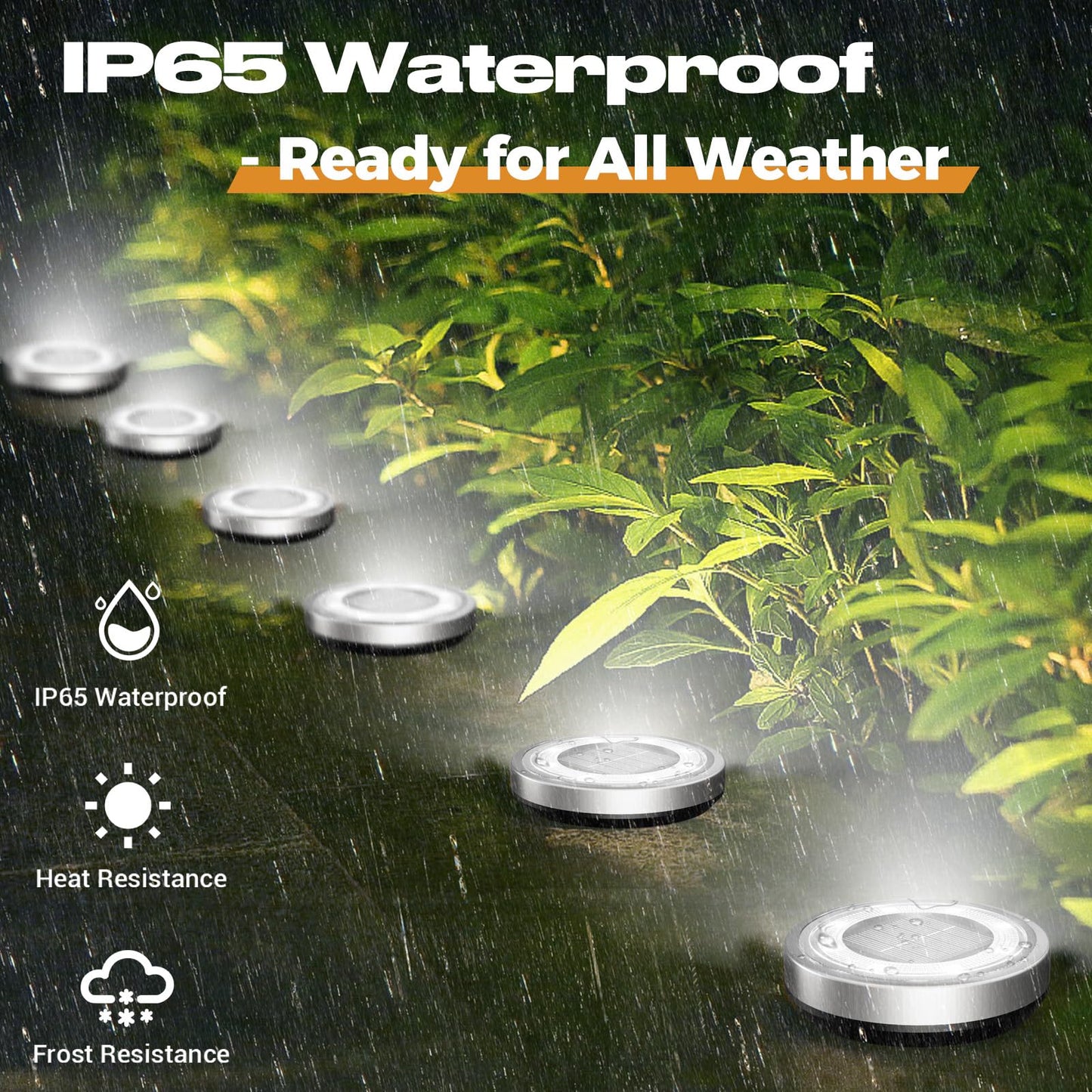 Vighep Solar Ground Lights 18 Pack Flat Solar Lights Outdoor Waterproof  Bright Led Solar Disc Lights  6000K Cool White Landscape Lighting For Outside Yard Garden Pathway Driveway Lawn